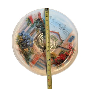 Vintage Ceramica Cuore Pasta Serving bowl-15&quot; Postcard Hand painted in Italy