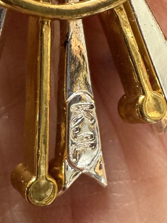 Huge Atomic  Vintage Ruby Starburst Brooch Pin by… - image 6