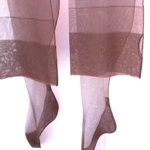 VTG Retro Nylon Stockings La France #200 Seamed Hosiery DuPont Copper Glo Sz 9 Cuban