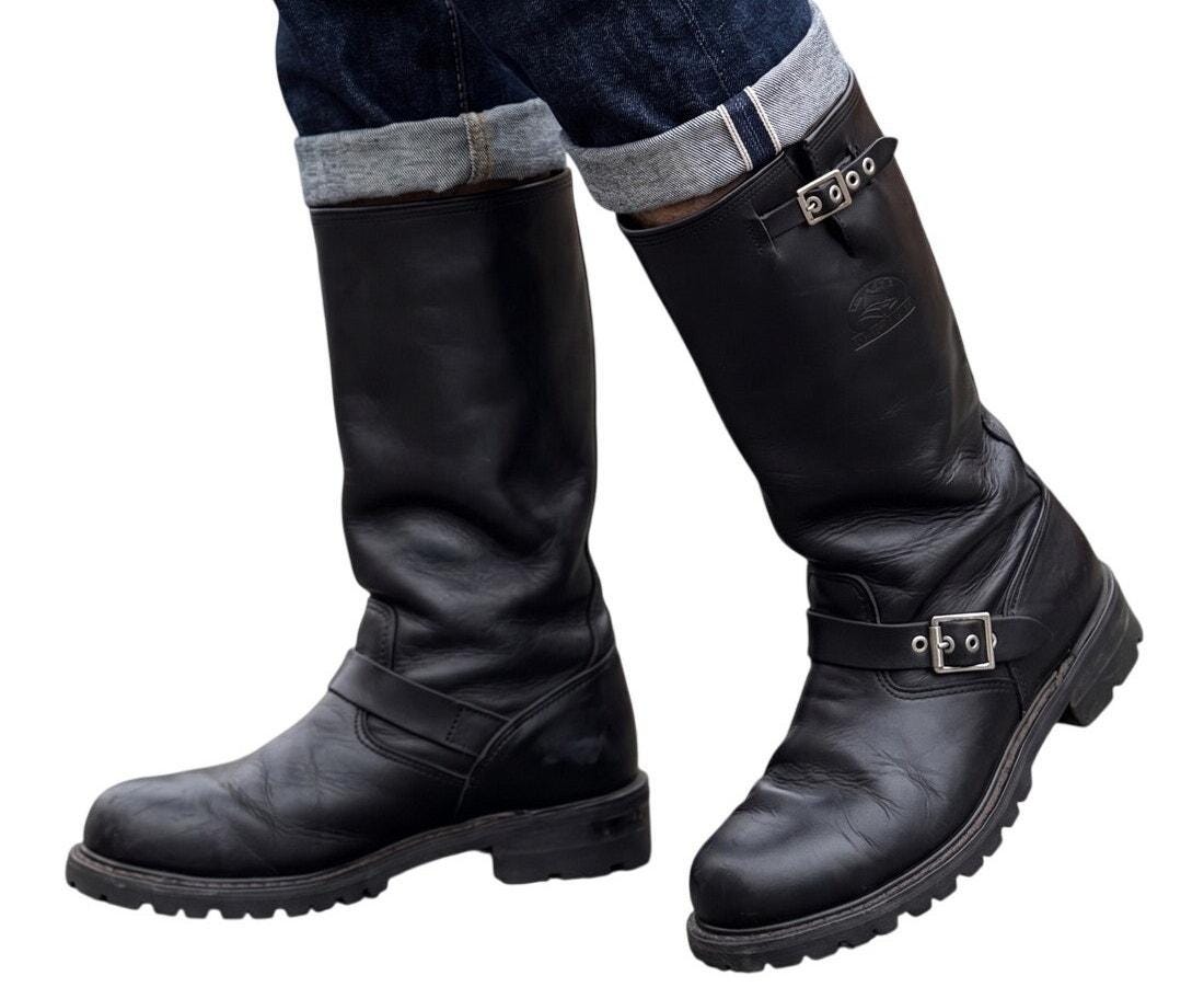 Vintage Engineer Boots - Etsy