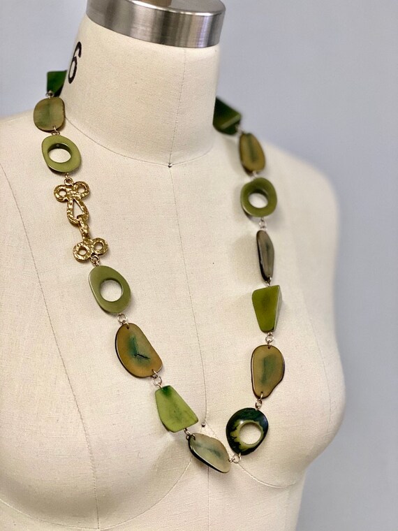 Rare Vintage Necklace Robert Zentall Green Super … - image 3