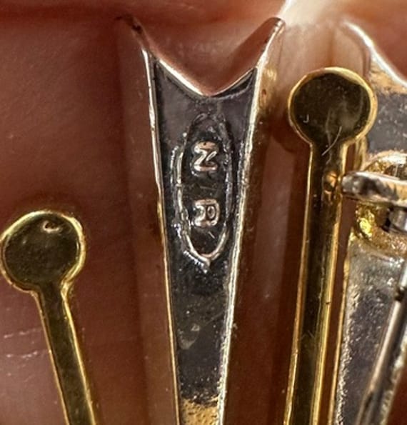 Huge Atomic  Vintage Ruby Starburst Brooch Pin by… - image 7