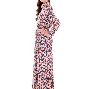 Vintage 1974 Scandinavian Designer Marimekko Bubble Print Maxi Dress 40/12