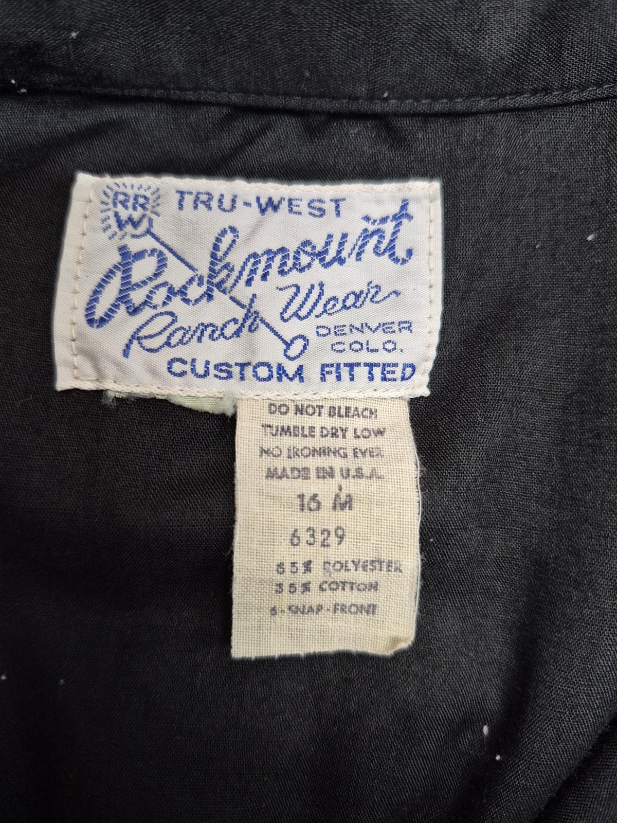 VTG Rockmount Ranch Wear Tru-West ブラック レッド 刺繍 パール