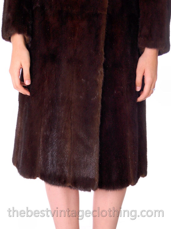 Womens S/M Genuine Saga Mink Vintage Fur Coat TOP… - image 4