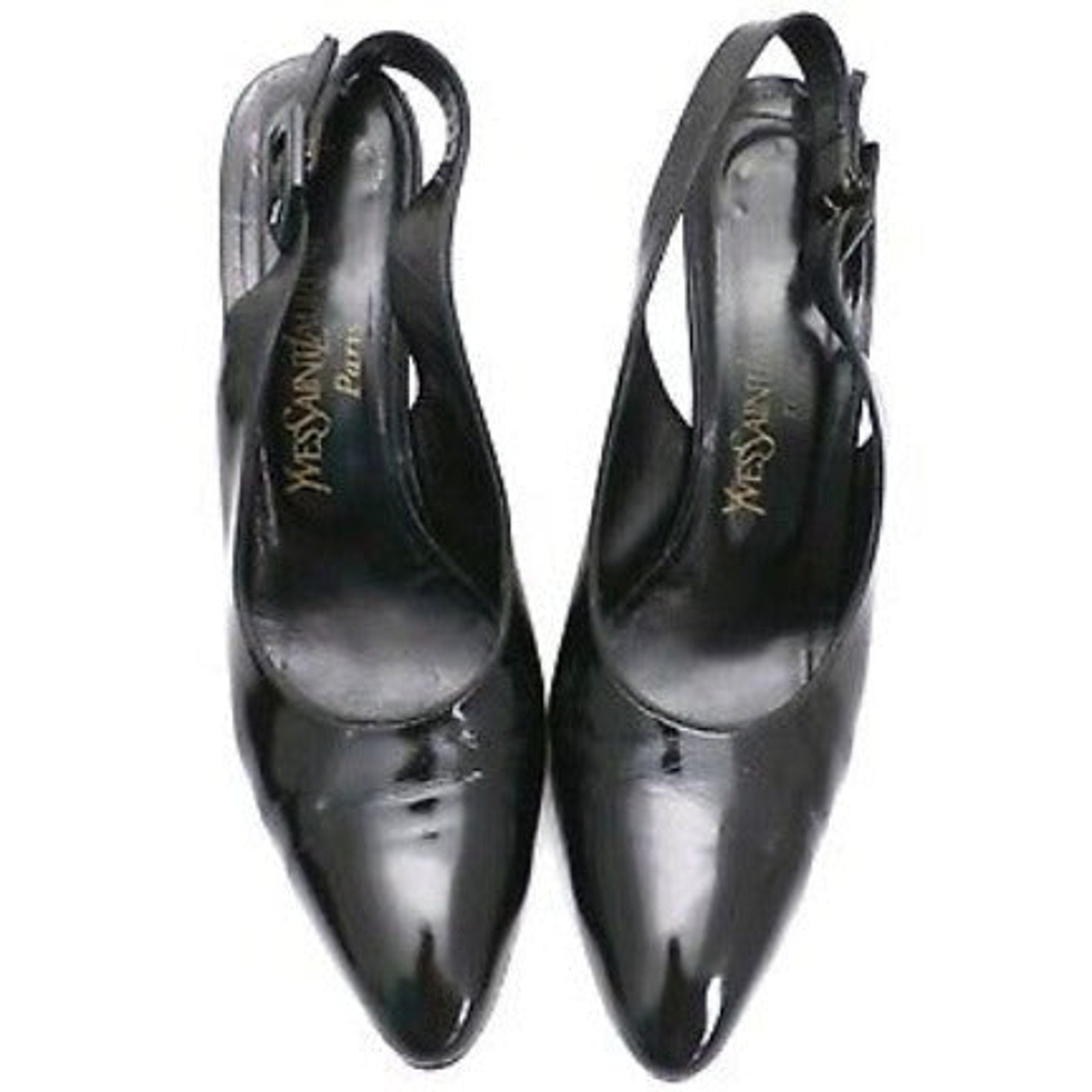 【送料込】Saint Laurent_patent leather slingback pumps SAINT LAURENT Lee patent-leather slingback pumps | NET-A-PORTER