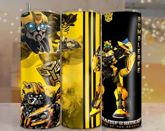Transformers Tumbler PNG | Optimus Prime e Bumblebee 20oz Skinny Wrap (Download Digital)