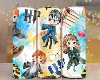Harry Potter Tumbler Wrap: 20oz Skinny Tumbler PNG (Digital File Download)