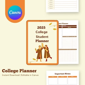 College Student Digital Planner 2025 2026 | Academic Planner for iPad & Tablet | GoodNotes, Notability | Study Assignment Organizer gift