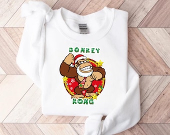 Dry Bowser Ugly Christmas Sweatshirt, Skeleton King Holiday Jumper, Funny Gamer Xmas Gift, Nintendo Bros Crewneck