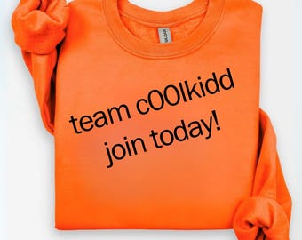 Team C00LKidd Sweatshirt | Aesthetic Cool Kid Crewneck Jumper | Y2K Internet Culture Tee | Join Today Gaming Gift for Teen