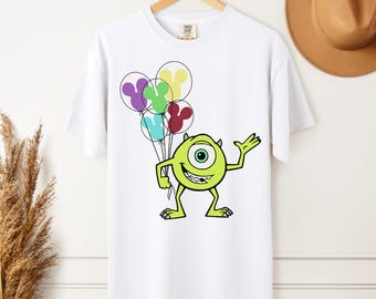 Mike Wazowski T-Shirt, Cute Monsters Inc Graphic Tee, Funny Pixar Cartoon Shirt, Disney Monster Fan Gift, Kawaii Mike Cosplay Top