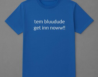 tem bluudude roblox shirt – matching gamer t-shirt for c00lkid fans – funny blue aesthetic tee for kids & teens