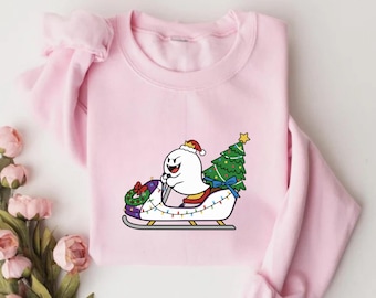 King Boo Christmas Sweatshirt, Spooky Ghost Gamer Xmas Gift, Luigi's Mansion Holiday Jumper, Nintendo Villain Fan Tee