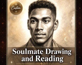 Soulmate Sketch Psychic Reading, Future Partner Portrait, Love Reading Digital File, Same Day Delivery