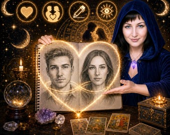 Soulmate Drawing & Psychic Reading | Future Partner Sketch (Digital Download)