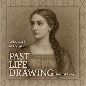 Past Life Portrait Psychic Reading | Past Life Regression Soul Connection Custom Drawing | 1 Day Digital Delivery