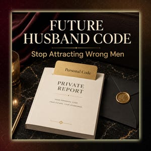 Op de afbeelding: Een wit boekje met de titel PRIVATE REPORT en de tekst YOUR PERSONAL CODE. YOUR FUTURE. YOUR STANDARDS. Een gouden kaart met het label Personal Code zit erin gestoken. Daarnaast ligt een zwarte envelop met een gouden waszegel en een gouden pen.