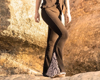 Bell Boho Byxor - Utsvängda Byxor - Bell Bottoms - Yogabyxor - Stretchbyxor - Boho Bell Bottoms - Boho Utsvängda Byxor