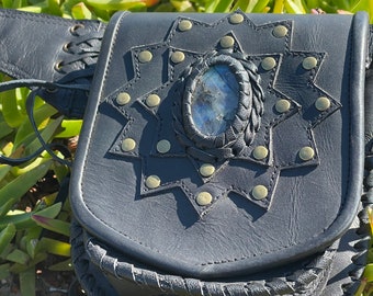 Utility Belt LEATHER WAIST BAG, Leather Hip Belt, Leather Belt Woman, Festival Belt Bag, Womens Leather Belt
