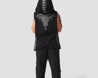 Futuristic Cyberpunk Vest - Cool Cyborg Design - Unique Streetwear Clothing