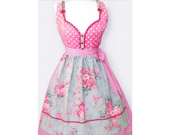 Oktoberfest Munchen Festival-dirndl, traditionele kleding Oostenrijk, Duitse Beerfest-trend dirndl-jurk, nieuwe roze feestoutfits, schort met bloemenprint