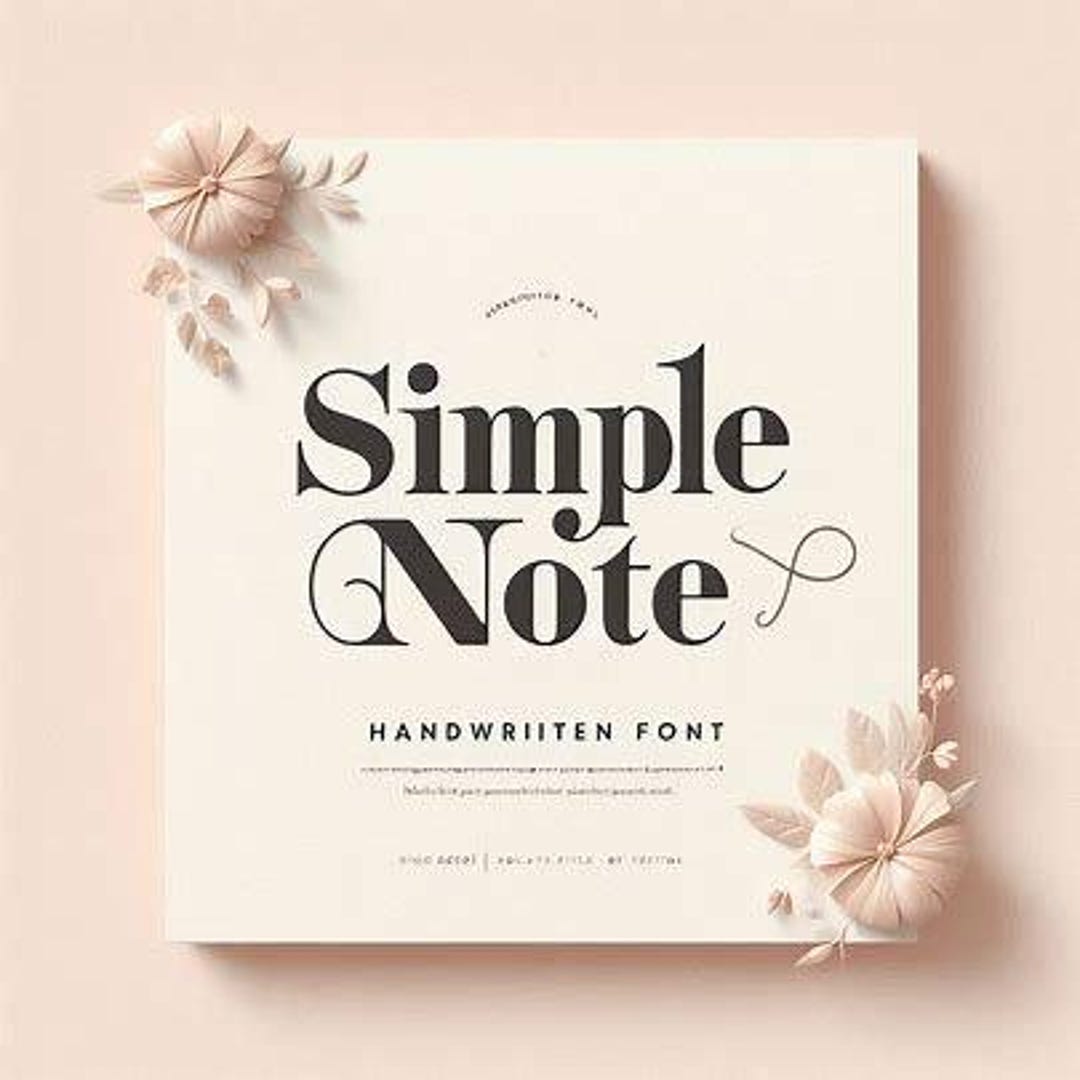 Simple Note Handwritten Font | Script OTF TTF | Wedding Invitation Logo ...