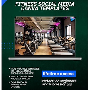 Fitness Social Media Canva Templates – Workout Posts, Gym Quotes & Fitness Branding