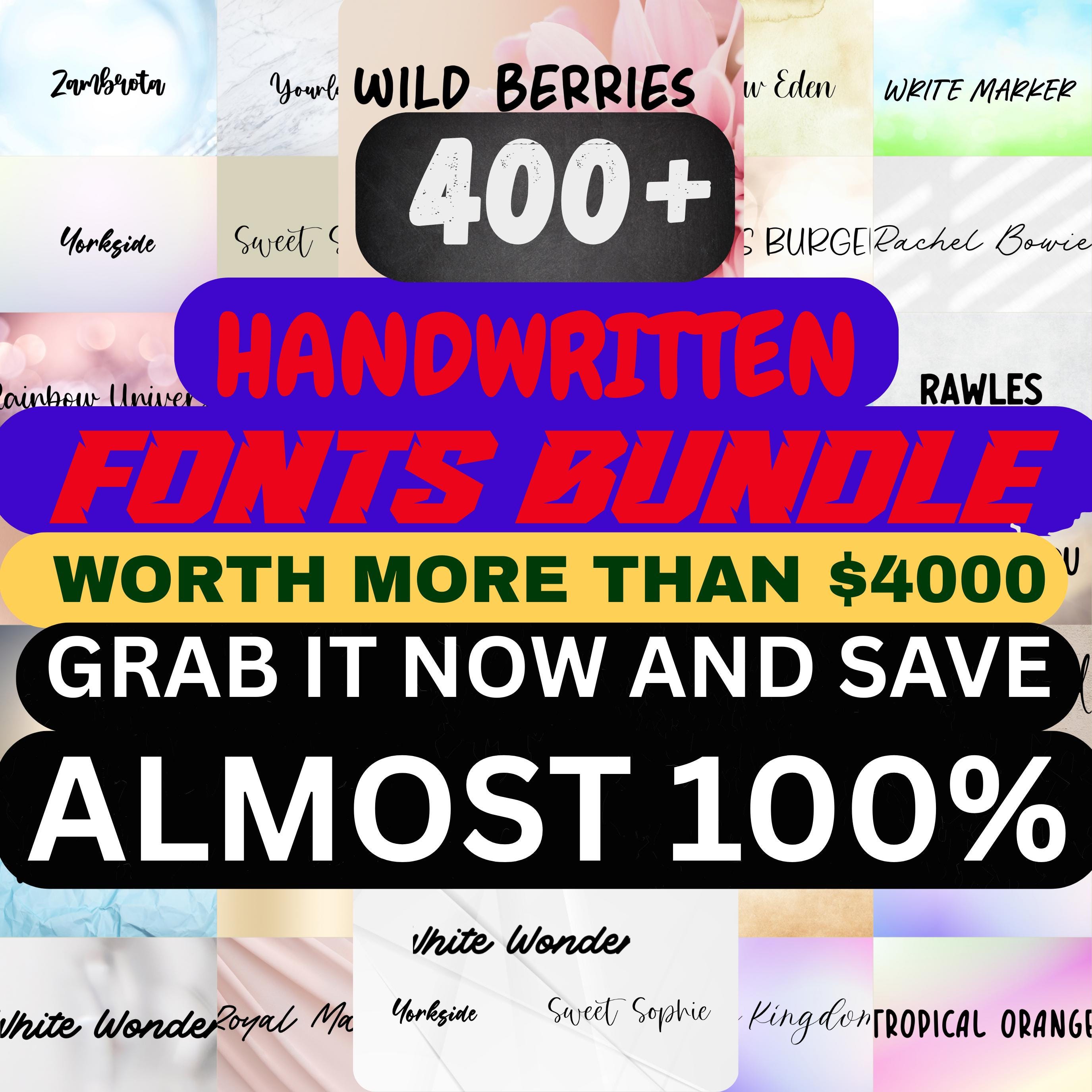 Handwritten Font Bundle OTF TTF | Script Calligraphy | Wedding ...