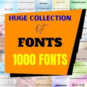 1000+ Creative Display Fonts Bundle | Retro, Futuristic, Handwritten & Decorative Typefaces