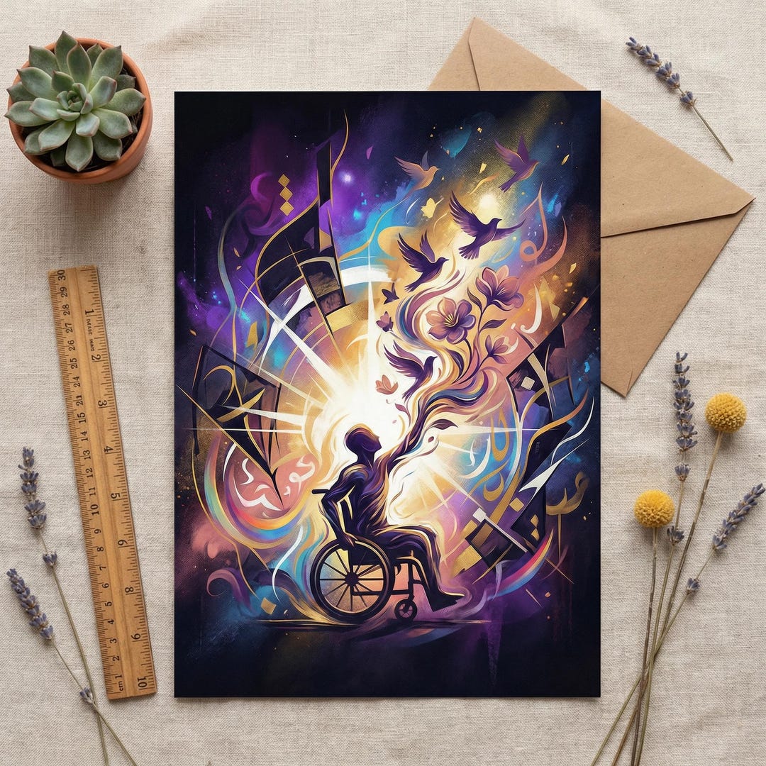 Abstract Disability Awareness Art Print | Wheelchair Wall Art ...