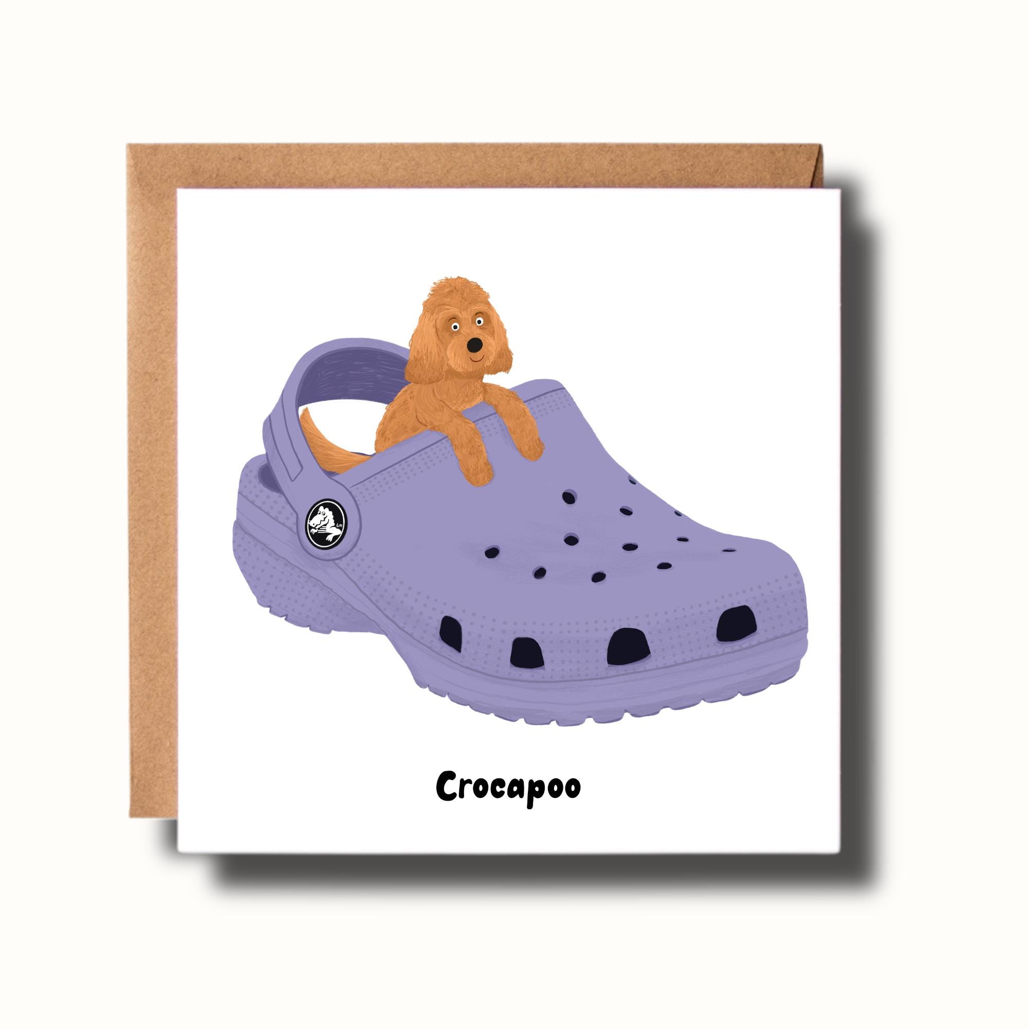 Crocapoo Cockapoo Birthday Card: Funny Crocs Dog Pun Greeting - Etsy