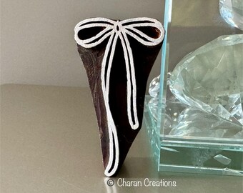 Sello de cerámica, sello textil, sello de jabón, sello de madera indio, Tjaps - Arco de cuerda