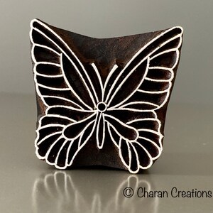 Textile Stamp, Pottery Stamp, Indian Wood Stamp, Tjaps, Blockprint Stamp- Butterfly