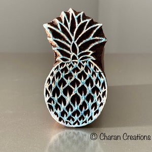 REDUZIERT Tjaps, Holzstempel, Indischer Holzstempel, Blockdruck Stempel, Keramik Stempel, Seifenstempel - Ananas