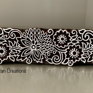 Block print Stamp, Pottery Stamps, Indian Wood Stamp, Textile Stamp, Wood Blocks, Tjaps, Printing Stamp- Floral Border