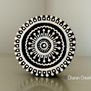 Aardewerkstempels, kleistempel, textielstempel, houten blokken, tjaps, drukstempel - mandala