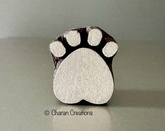 Pottery Stamp, Textile Stamp, Soap Stamp, Indian Wood Stamp, Tjaps- Small Paw