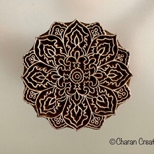 Pottery Stamp, Fabric Stamp, Indian Wood Stamp, Tjaps, Blockprint Stamp Mandala/Medallion image 3