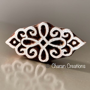 Block print Stamp, Pottery Stamps, Indian Wood Stamp, Textile Stamp, Wood Blocks -Floral Design