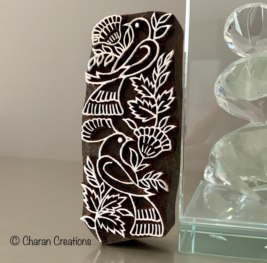 REDUCED Block Print Stamp, Pottery Stamps, Indian Wood Stamp, Textile ...