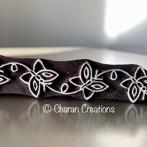 Block print Stamp, Pottery Stamps, Indian Wood Stamp, Textile Stamp, Wood Blocks, Printing Stamp- Butterflies Border
