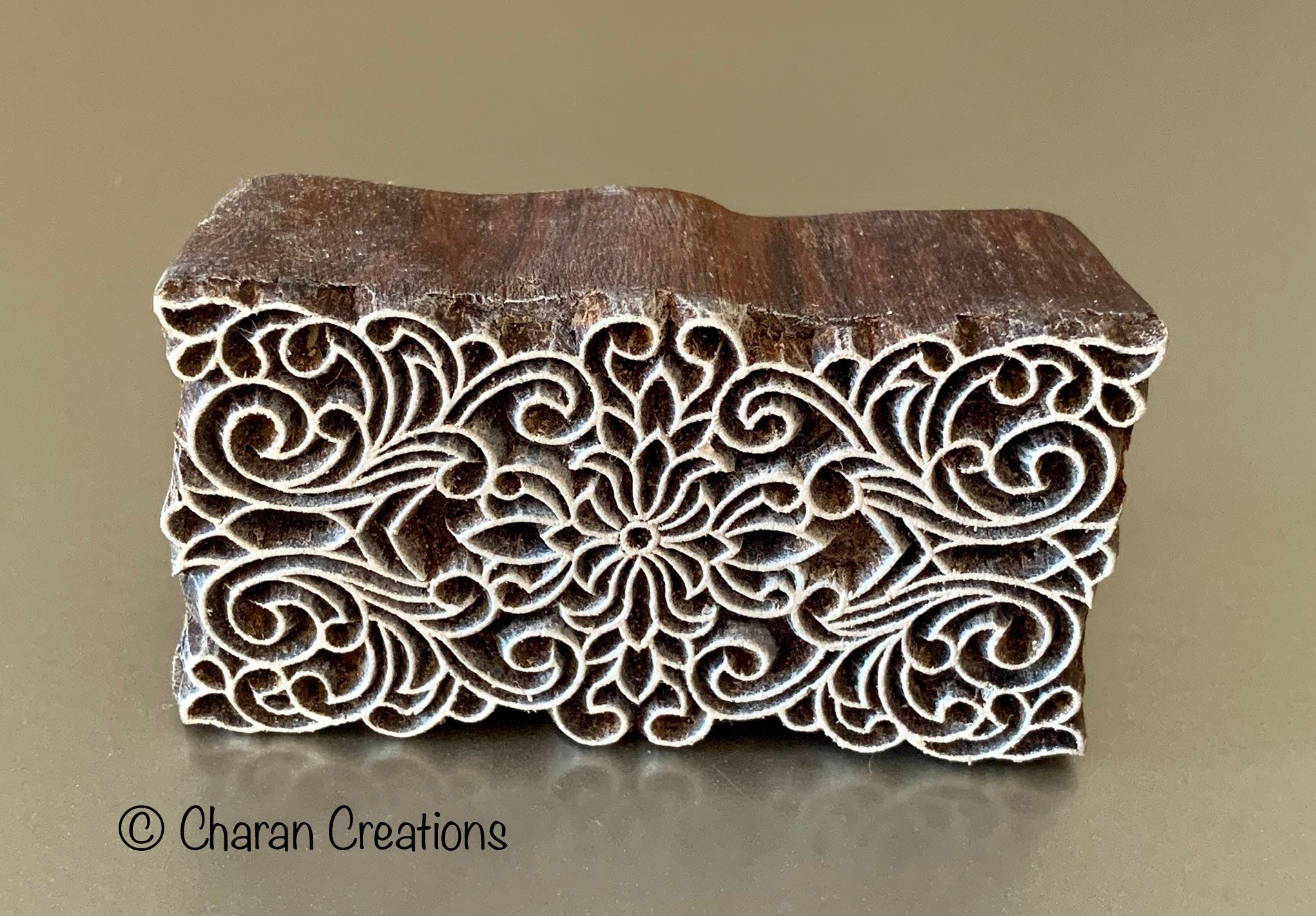 Tribal Heart Block Hancrafted Wooden Textile Printing Block Clay Potter Craft Heena Tattoo Scrapbook Stamps 