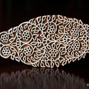REDUCED Indian wood stamp, Pottery stamps, Textile Stamps, Tjaps, Blockprint stamps- Floral Motif