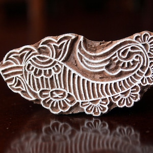 VERLAAGDE Indiase houten stempel, aardewerkstempel, stoffenprintstempel, tjaps, blokstempels - Paisley