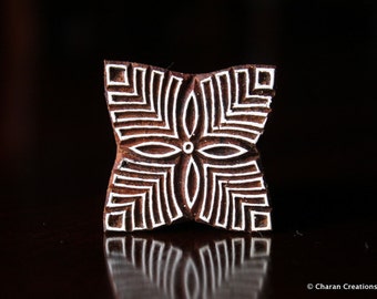 Indian Wood Stamp, Pottery Stamp, Textile Stamp, Wood Blocks, Tjaps, Printing Stamp- Square Floral