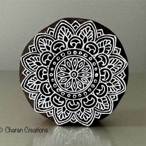 Aardewerkstempels, Indiase houtstempel, textielstempel, houten blokken, tjaps, drukstempel-mandala