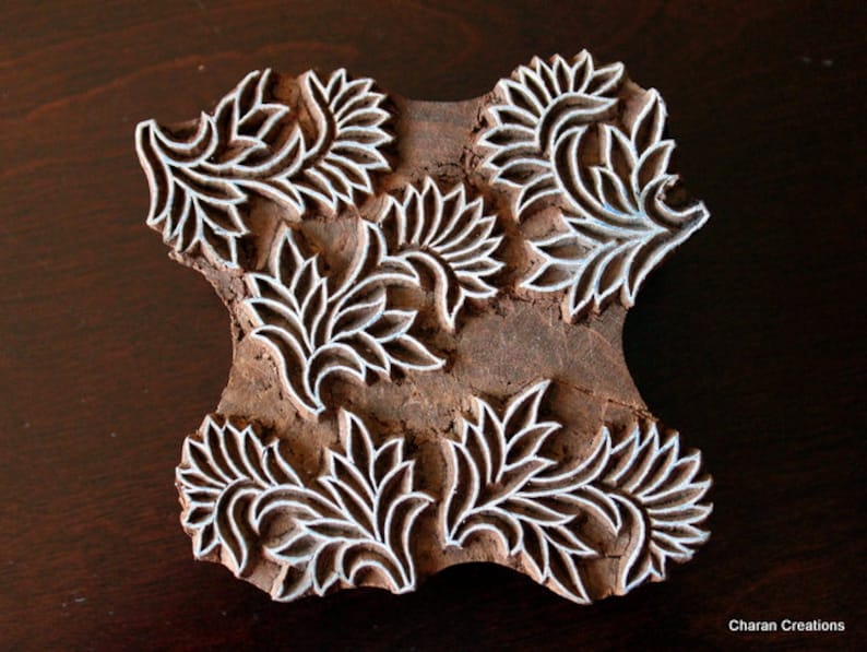 Pottery Stamps Indian Wood Stamp Textile Stamp Wood Blocks Etsy