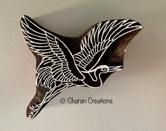 Stamps for Clay, Indian Wood Stamp, Textile Stamp, Wood Blocks, Soap stamp- HERON