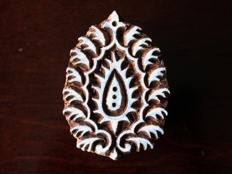 ON SALE Textile Stamp, Pottery Stamp, Indian Wood Stamp, Tjaps, Blockprint Stamp, Printing Stamp Blocks-  Floral Motif